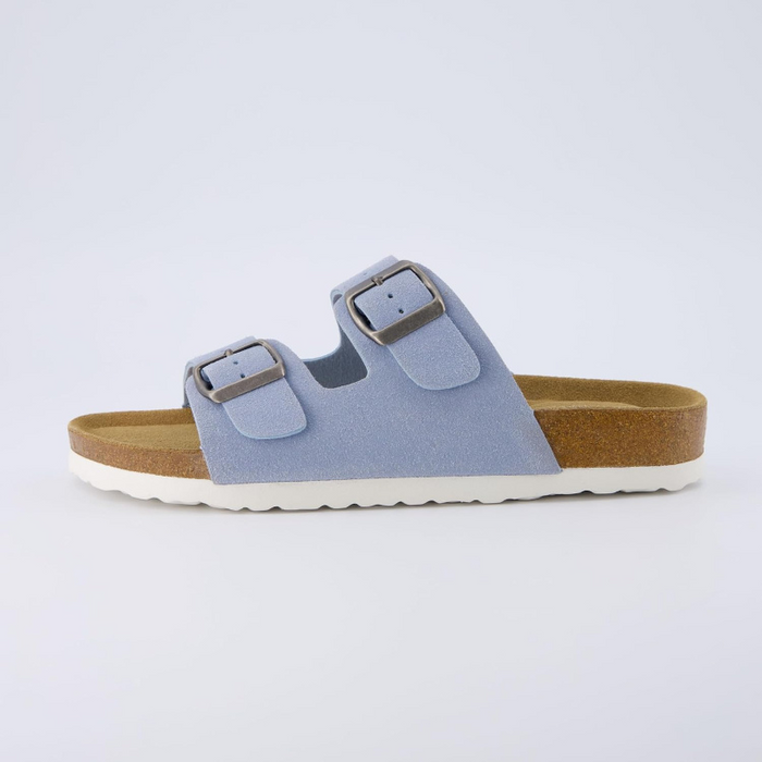 Adjustable Buckles Double Strap Cork Footbed Sandals
