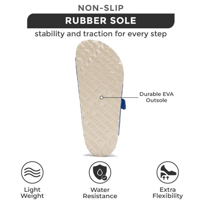 Textured Outsole Buckle Straps Leather Flat Sandals