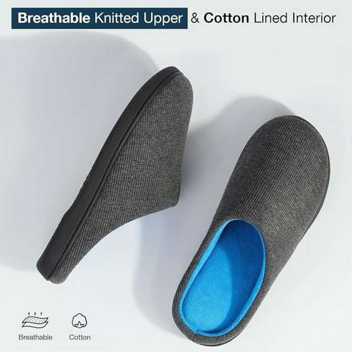 Non Slip Rubber Sole Memory Foam House Slippers