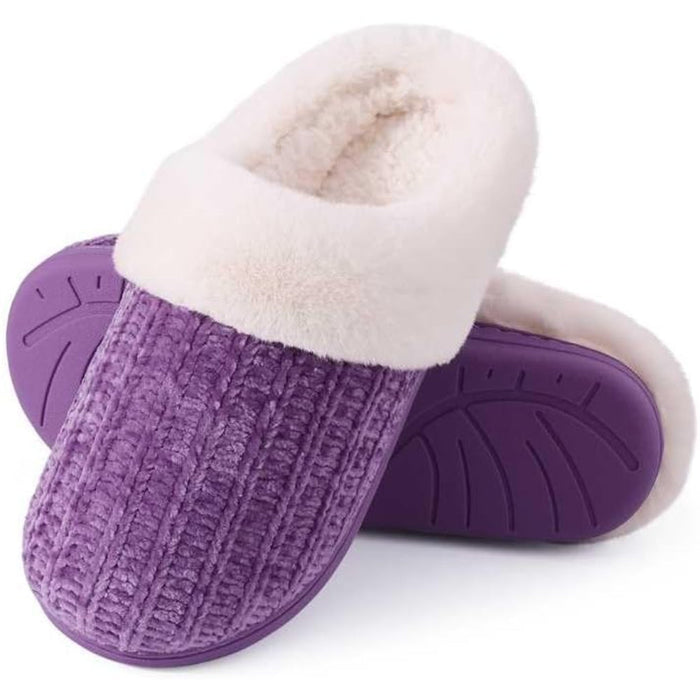 Knitted House Memory Foam Plush Lining Sandals