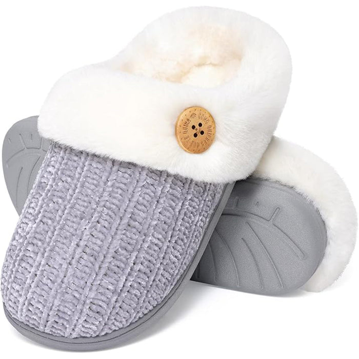 Knitted House Memory Foam Plush Lining Sandals