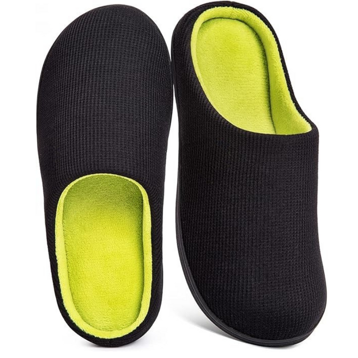 Non Slip Rubber Sole Memory Foam House Slippers
