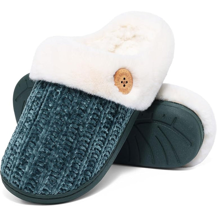 Knitted House Memory Foam Plush Lining Sandals