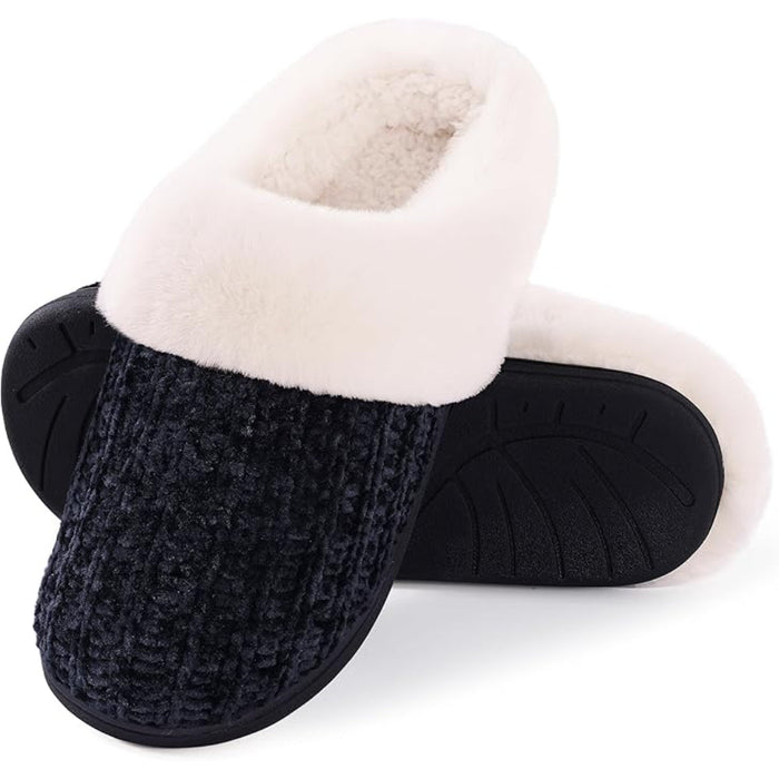 Knitted House Memory Foam Plush Lining Sandals