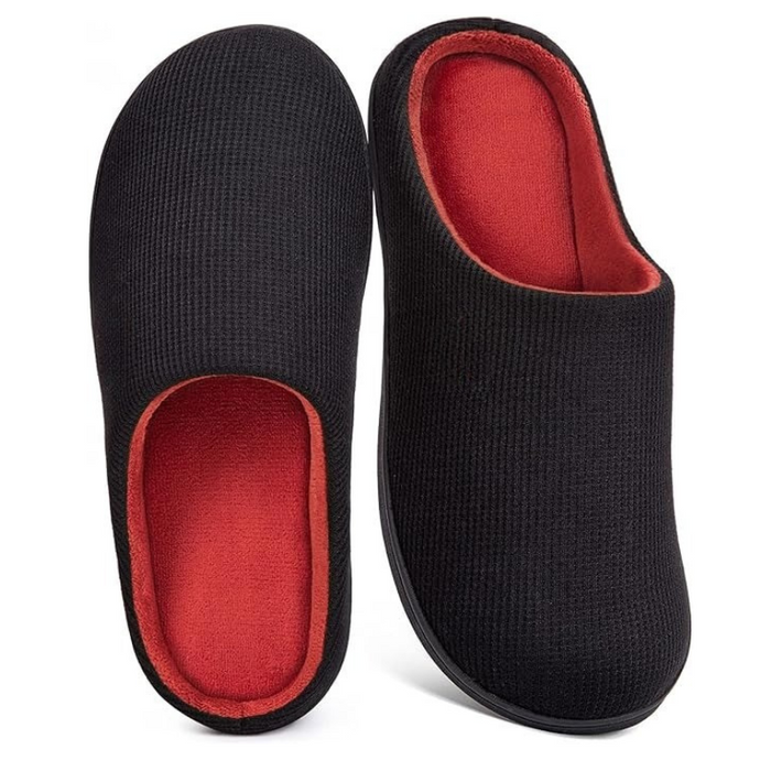 Non Slip Rubber Sole Memory Foam House Slippers