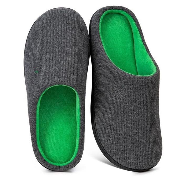 Non Slip Rubber Sole Memory Foam House Slippers