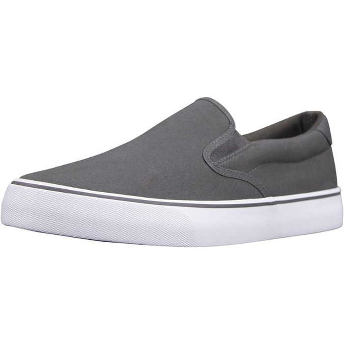 Everyday Comfort Slip On Canvas Sneakers With Contrast Sole