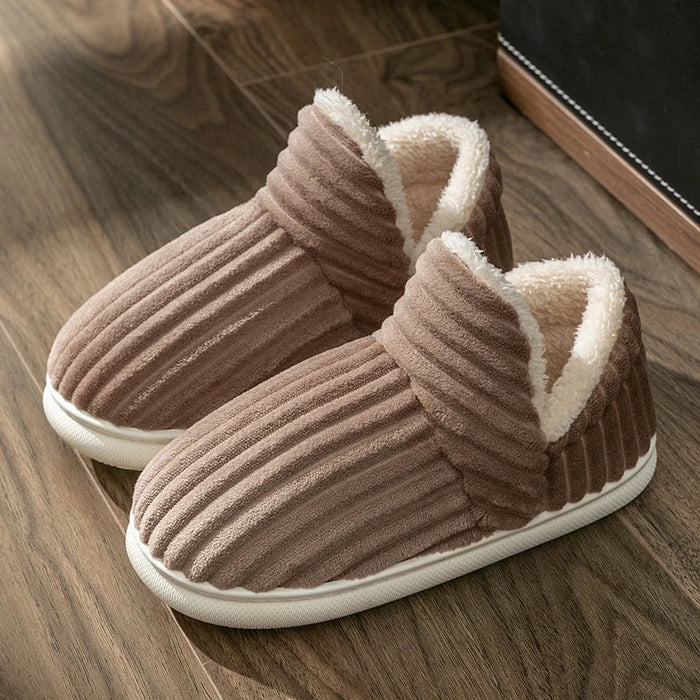 Quilted Pattern Solid Color Slippers