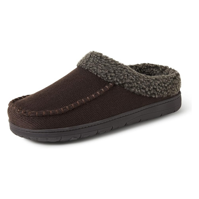 Soft Lining And Stitched Pattern Indoor Slip On Slippers