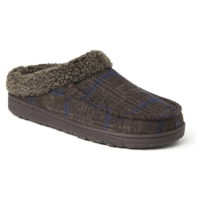 Sturdy Sole Plaid Slip On Slippers With Soft Lining