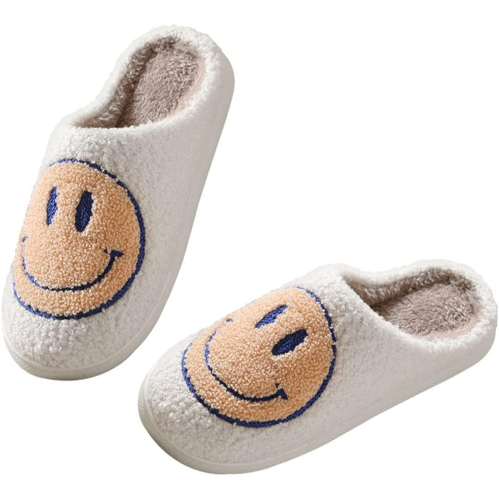 Cheerful Cozy Smile Plush Slippers