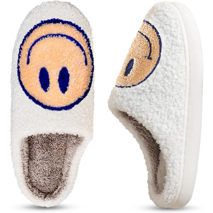 Cheerful Cozy Smile Plush Slippers