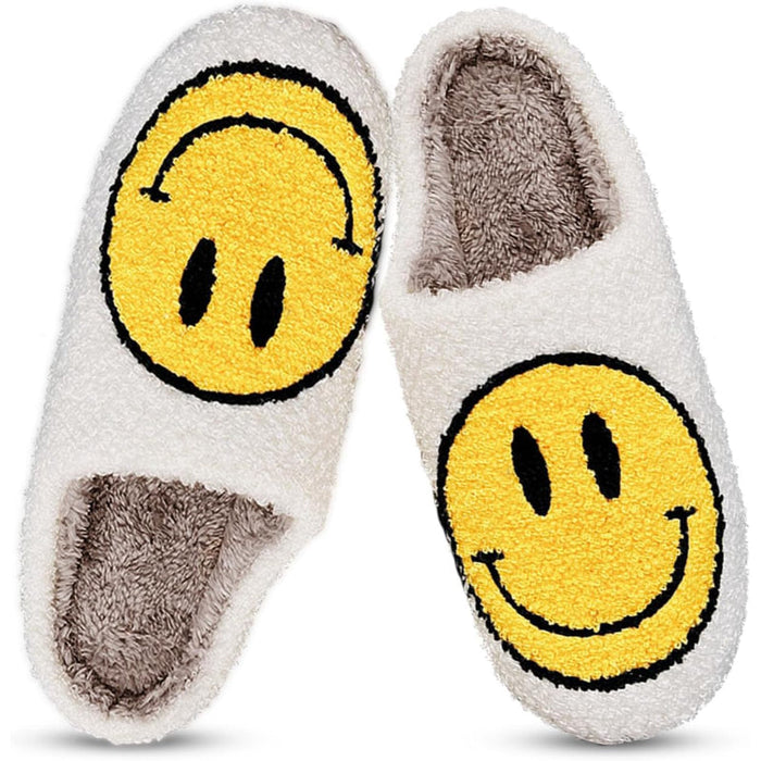 Cheerful Cozy Smile Plush Slippers