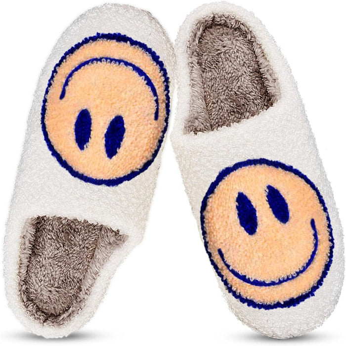 Cheerful Cozy Smile Plush Slippers