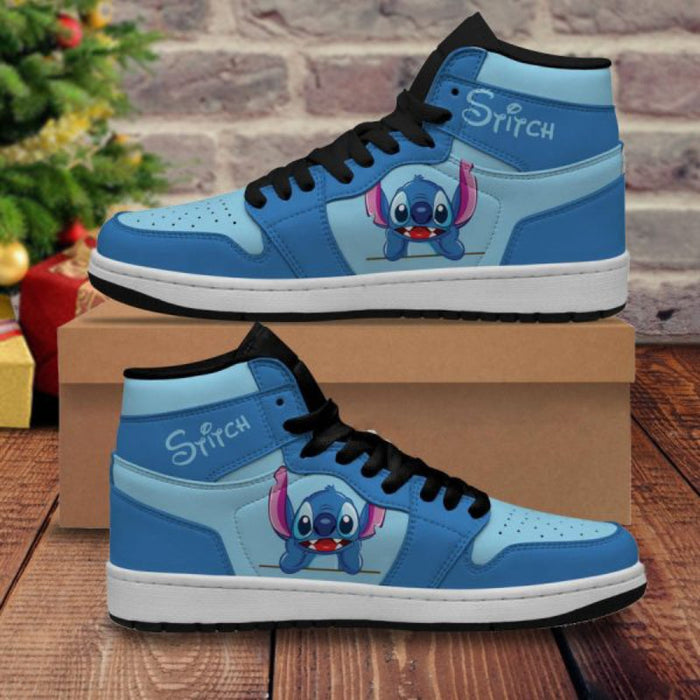 Stitch AJ High Top Leather Sneakers