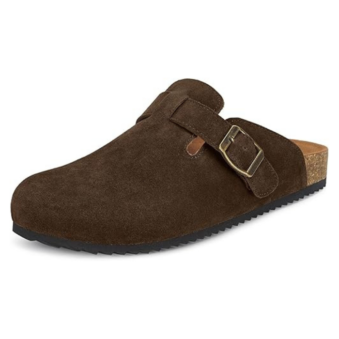Suede Mules Slip On Footbed Clogs