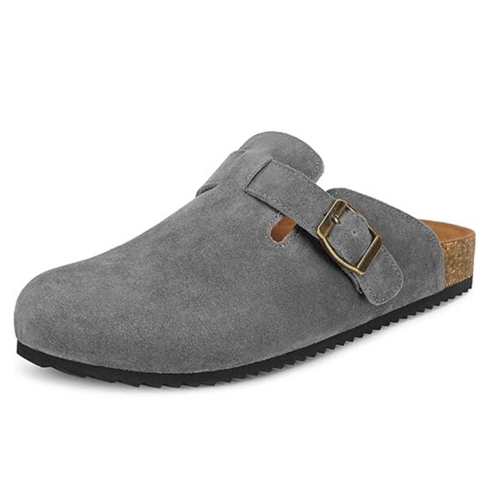Suede Mules Slip On Footbed Clogs