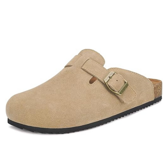 Suede Mules Slip On Footbed Clogs