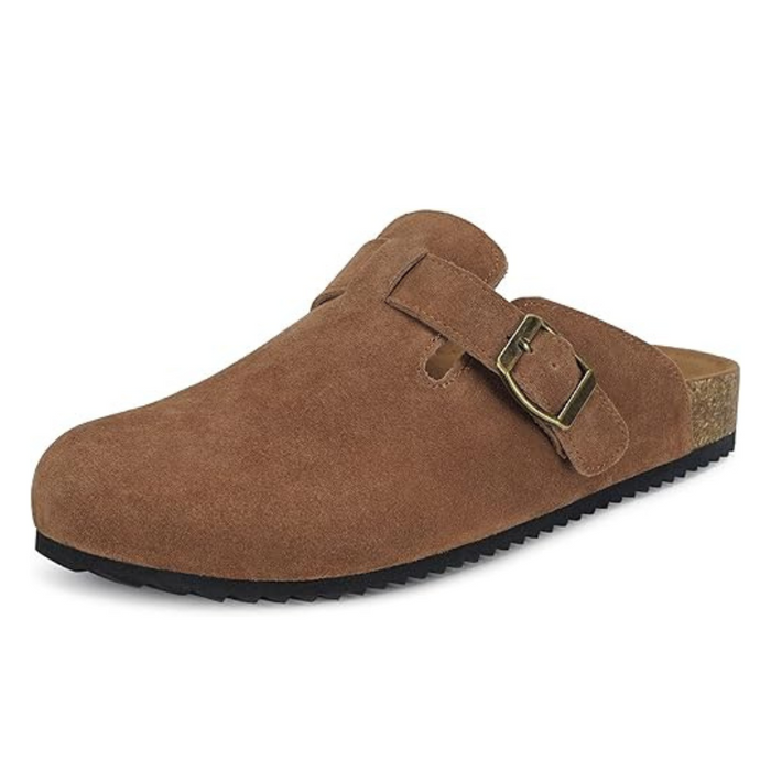 Suede Mules Slip On Footbed Clogs