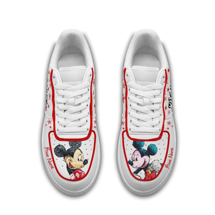 Custom Name Mickey Mouse Designed Casual Sneaker