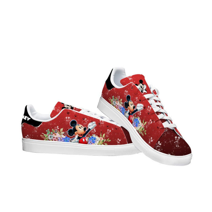 Mickey Mouse Glitter Pattern Casual Sneakers