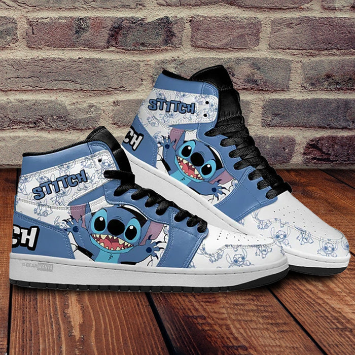 Stitch Character High Top Sneaker Boots