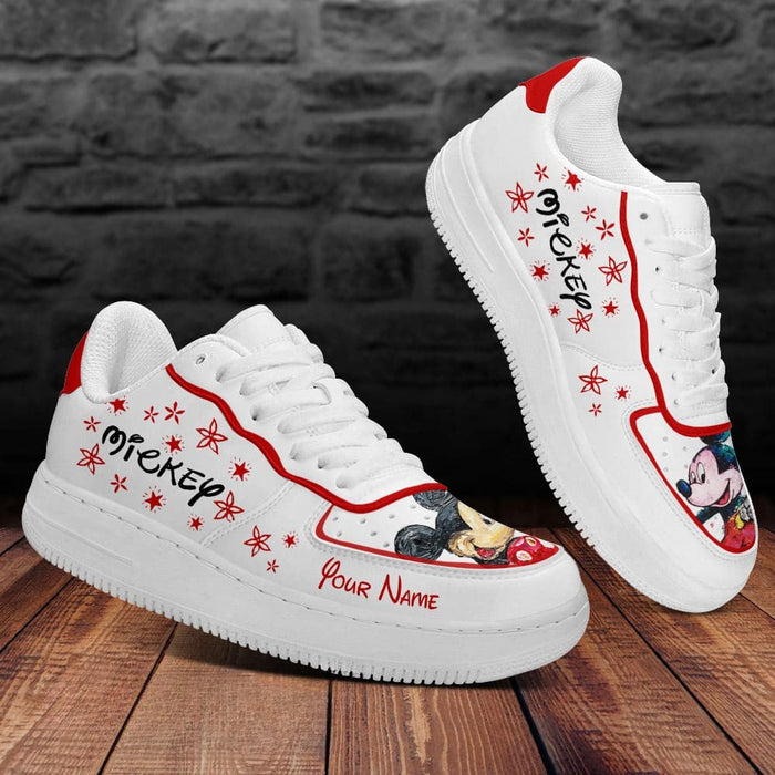 Custom Name Mickey Mouse Designed Casual Sneaker