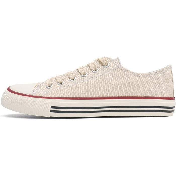 Contemporary Classic Canvas Lace Up Trainers