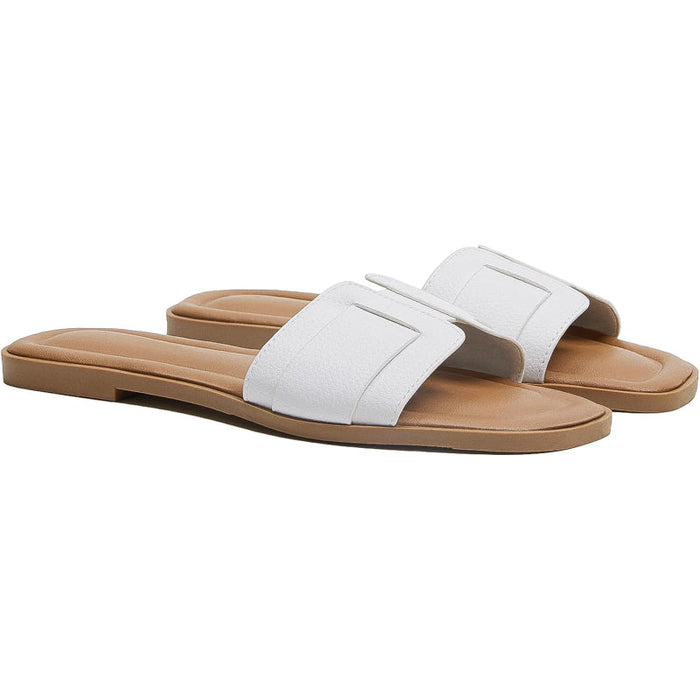 Classic Dual Strap Slide Sandals For Women