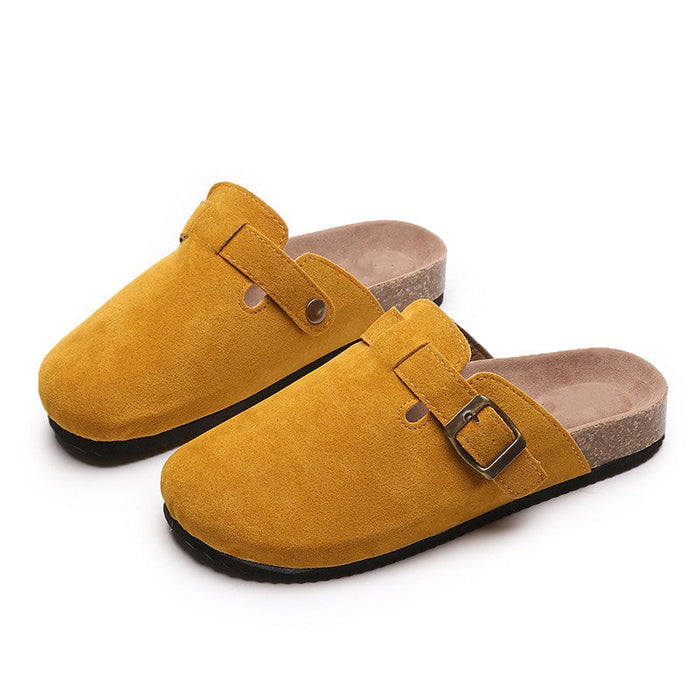 Closed Toe Slippers Leather Boston Clogs Sandals For Men & Women