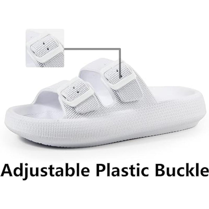 Adjustable Dual Buckle EVA Sandals For Unisex